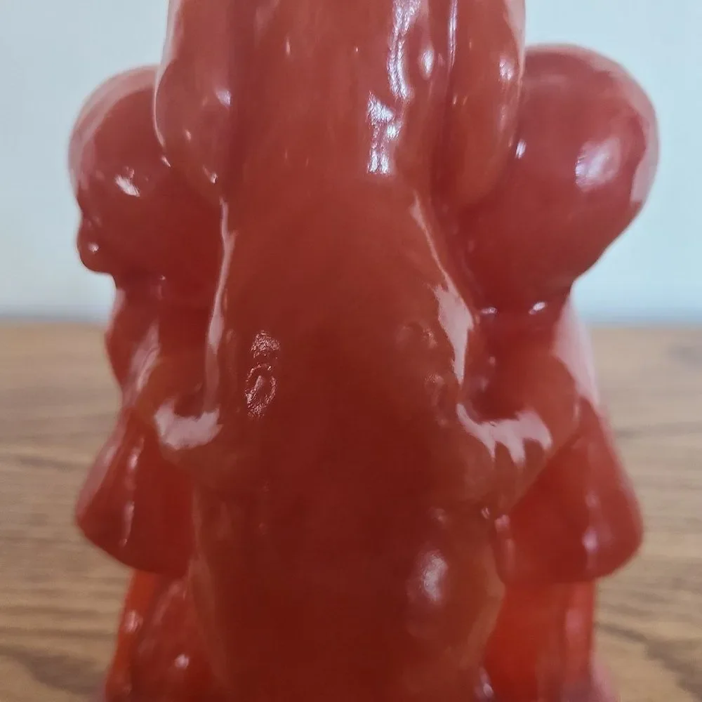Vintage Novelty Wax Candle - BOY AND GIRL WITH DOG - Vintage Rare UNIQUE
